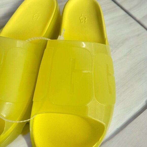 NWT UGG Jella Clear Slide Sandals Yellow Size 10 - Picture 8 of 14